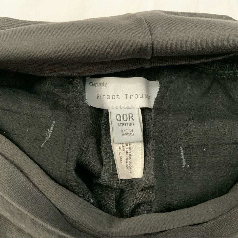Gap Maternity 00R Stretch Perfect Trouser Pants Gray Full Panel Career To Casual - Picture 6 of 13